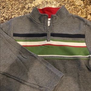 Gymboree size 8 boys 1/4 zip gray